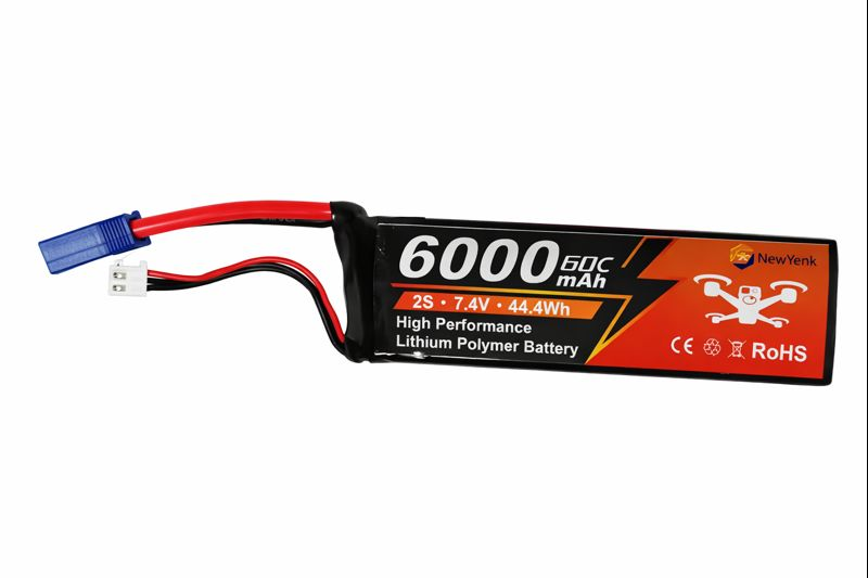 Newyenk 2S 7.4V 6000mAh 60C 100% LCO lipo battery with EC5/XT60