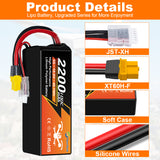 NewYenk 5S 2200mAh 18.5V 100C FPV With XT60 Lipo Battery