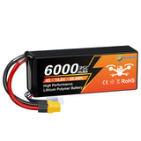 NewYenk 4S 6000mAh 14.8V 35C with XT90/EC5 LiPo Battery – High-Capacity Long-Endurance Pack for FPV Drones, Aerial Photography and RC Airplanes