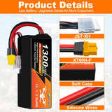 NewYenk 6S 1300mAh 22.2V 100C FPV With XT60 Lipo Battery