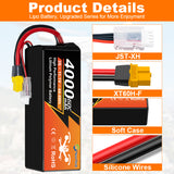 Newyenk 3S 4000mAh 60C 100% LCO Lipo Battery With XT60