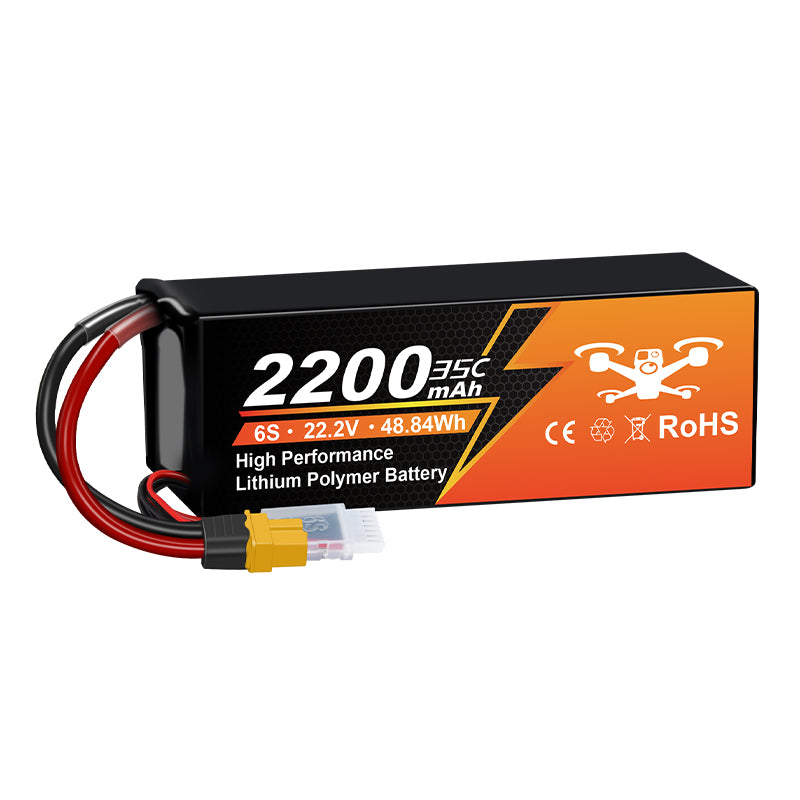 NewYenk 6S 2200mAh 22.2V 35C With XT60 Plug LiPo Battery – High-Capacity Power for FPV Drones, Aerial Photography and RC Airplanes