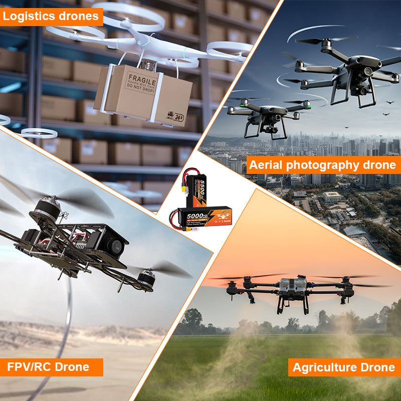 NewYenk 3S 5000mAh 11.1V 60C With XT60 Plug 100% LCO LiPo Battery