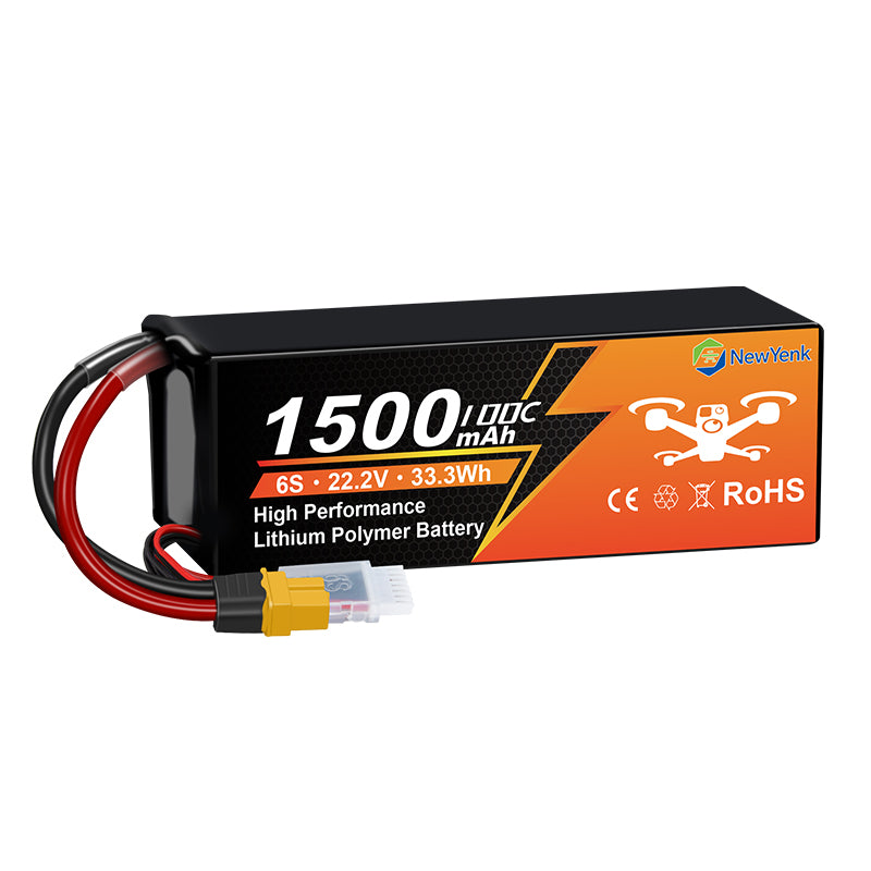 Newyenk 1500mAh 6S 100C Lipo Battery With XT60 Plug