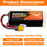 Newyenk 5S 6000mAh 60C With XT60/EC5/XT90 100%LCO Lipo Battery