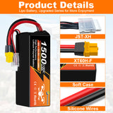 Newyenk 1500mAh 6S 100C Lipo Battery With XT60 Plug