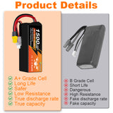 Newyenk 1500mAh 6S 100C Lipo Battery With XT60 Plug