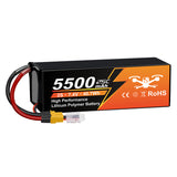 NewYenk 2S 5500mAh 7.4V 25C With EC5 LiPo Battery for FPV Drones & RC Planes