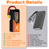 NewYenk 2S 5500mAh 7.4V 25C With EC5 LiPo Battery for FPV Drones & RC Planes