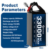 NewYenk 6S 33000mAh 5C Semi Solid State Battery