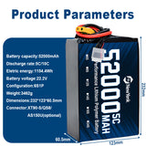 NewYenk 6S 52000mAh 5C Semi Solid State Battery