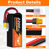 NewYenk 5S 2200mAh 18.5V 35C XT60/EC3 LiPo Battery – High-Capacity Power for FPV Drones, Aerial Photography and RC Airplanes