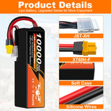 NewYenk 6S 10000mAh 22.2V 30C LiPo Battery XT90 / EC5– Ultra-Capacity Long-Endurance Pack for FPV Drones, Aerial Photography and RC Airplanes