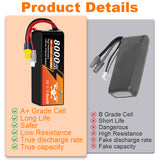 NewYenk 4S 8000mAh 14.8V 40C XT90 LiPo Battery – High-Capacity Long-Endurance Pack for FPV Drones, Aerial Photography and RC Airplanes