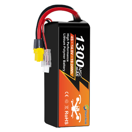 NewYenk 4S 1300mAh 14.8V 45C with XT60 LiPo Battery