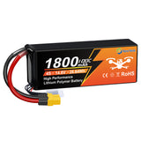 NewYenk 4S 1800mAh 14.8V 100C with XT60 LiPo Battery – Ultra-High Discharge Power for FPV Racing Drones, Freestyle Quads and RC Airplanes
