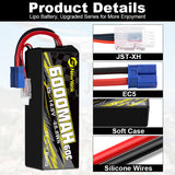 Newyenk 4S 6000mAh 60C （Burst 120C）Lipo Battery with EC5 100% LCO