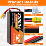 NewYenk 6S 22000mAh 22.2V 10C With XT90 Semi Solid State Battery