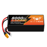 NewYenk 8S 8000mAh 29.6V 25C LiPo Battery – Long-Endurance Power for Aerial Photography, Industrial Drones and Large RC Airplanes
