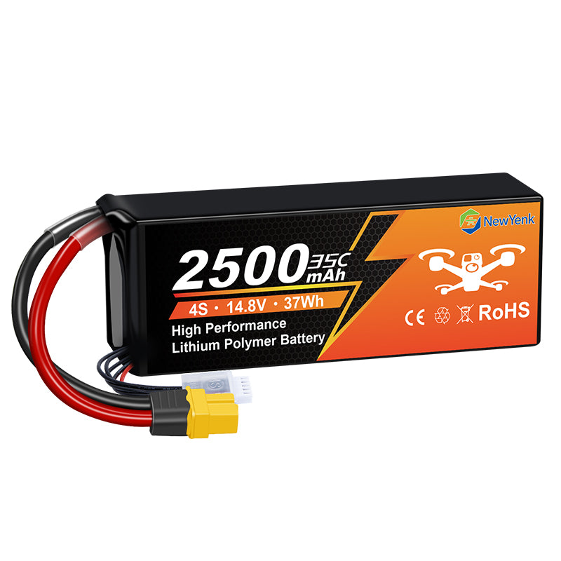 NewYenk 4S 2500mAh 14.8V 35C with XT60 LiPo Battery – High-Capacity Power for FPV Drones, Freestyle Quads and RC Airplanes