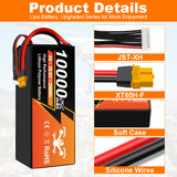 NewYenk 8S 10000mAh 29.6V 25C LiPo Battery – Ultra-Capacity Long-Endurance Pack for Aerial Photography, Industrial Drones and Large RC Airplanes