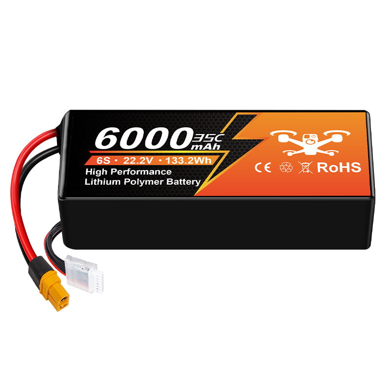 NewYenk 6S 6000mAh 22.2V 35C LiPo Battery – High-Capacity Long-Endurance Pack for FPV Drones, Aerial Photography and RC Airplanes