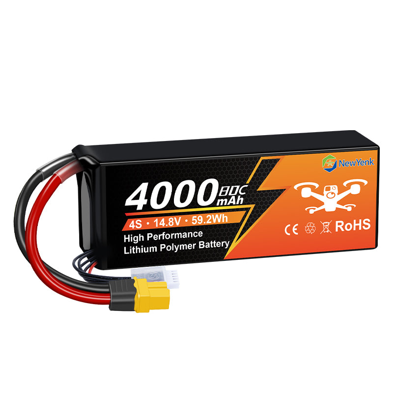 NewYenk 4S 4000mAh 14.8V 80C With XT60 Lipo Battery