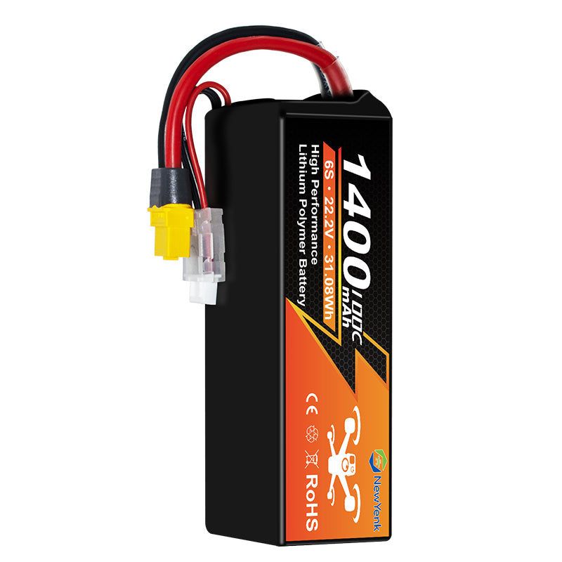 NewYenk 6S 1400mAh 22.2V 100C With XT60 Plug LiPo Battery