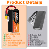 NewYenk 6S 5200mAh 22.2V 25C With EC5 LiPo Battery – High-Capacity Long-Endurance Pack for FPV Drones, Aerial Photography and RC Airplanes