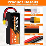 NewYenk 4S 8000mAh 60C with XT60 Lipo Battery
